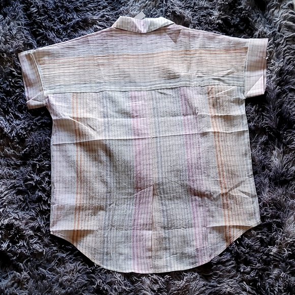 Madewell Lakeline Popover Shirt in Ombré Rainbow Plaid - Picture 10 of 11